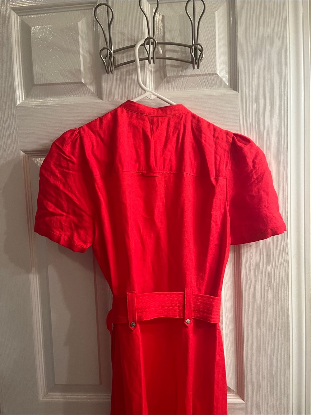 Karl Lagerfeld Red Linen Blend Maxi Dress - Picture 5 of 6